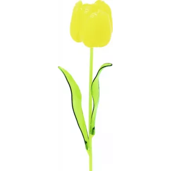 EUROPALMS tulipe cristal fleur artificielle, jaune, 61 cm, lot de 12 82600207
