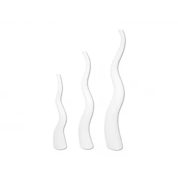 Vase design EUROPALMS WAVE-100, blanc (83011906)
