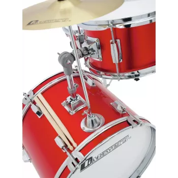 DIMAVERY Children's Drum Set Red 5-Piece Acoustic Kit with Cymbals, Stool and Sticks