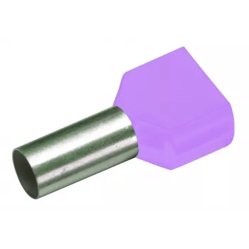Cimco 187715 Embout de câblage double 0,25 mm² partiellement isolé violet (100 pièces)