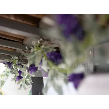 EUROPALMS Artificial Flower Garland, Violet, 180 cm 82501859