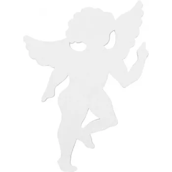 EUROPALMS LED Silhouette Angel, White, 60cm, 24 Warm White LEDs, Indoor Decoration 83505012