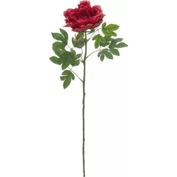 EUROPALMS Classic Peony Branch plante artificielle, magenta, 80 cm 82530211