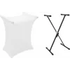 DIMAVERY ensemble SVT-1 support de clavier + housse blanc (20000381)