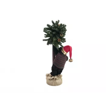 EUROPALMS Christmas Bear with Fir Tree, 105cm 83314804