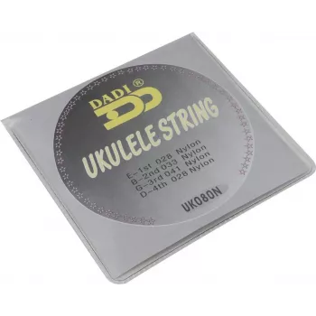 Jeu de cordes pour ukulélé DIMAVERY, .028-.041, nylon, 4 cordes, accordage GCEA 26320084