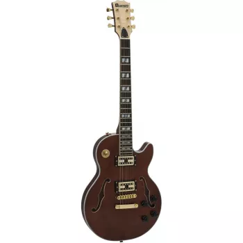 DIMAVERY LP-600 Electric Guitar, Brown 26215181