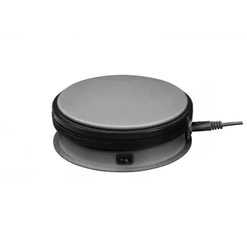 Europalms Electric Turntable Ø 15 cm Silver - Load Capacity up to 5 kg, 2.4 RPM (50701190)