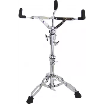 Dimavery SDS-502 support de caisse claire, pieds doublement renforcés, chrome, hauteur 470-650 mm, compatible caisse claire 10-14 pouces 26032100
