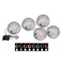 EUROPALMS Boule de neige LED 8 cm, noir, lot de 5 (83501236)