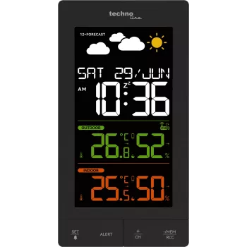 Station météo sans fil Techno Line WS6458 avec capteur extérieur