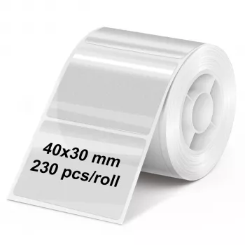 Rouleau d'étiquettes transparentes Olympia 40 mm x 30 mm, 230 étiquettes (6322)