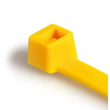 HellermannTyton T80R-N66-YE-C1 attache-câble standard, 210 x 4,6 mm, jaune, 100 pièces 116-08014
