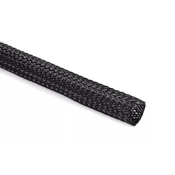 HellermannTyton HEGPL30-PET-BK gaine tressée PET extensible, 18-55 mm, noire, 25 m