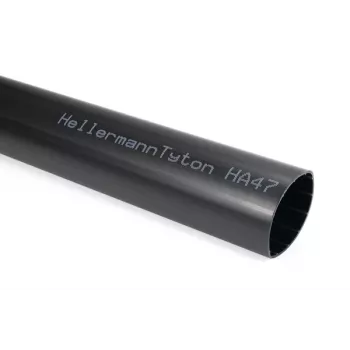 HellermannTyton HA47 gaine thermorétractable à paroi épaisse avec adhésif, 13 mm à 4 mm, noire 321-50130