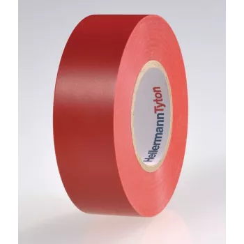 Ruban isolant électrique en PVC rouge HellermannTyton HTAPE-FLEX15-25x25-PVC-RD, 25 mm x 25 m, épaisseur 0,15 mm 710-00134