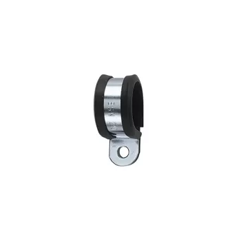 Collier de fixation à visser HellermannTyton AFCS63-GS/PVC-BK/ML pour câbles, tuyaux et conduites, diamètre de faisceau max. Ø 63 mm, profil de protection en chloroprène, noir 166-50608