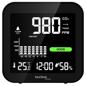 Moniteur CO2 Technoline WL1025 avec température et humidité