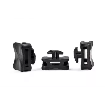 Support de serre-câbles pour rails profilés HellermannTyton ACFM8W6.2PT3-PA66/6HIRHS-BK, stabilisé à la chaleur, résistant aux chocs, noir, 25 pièces 151-03249