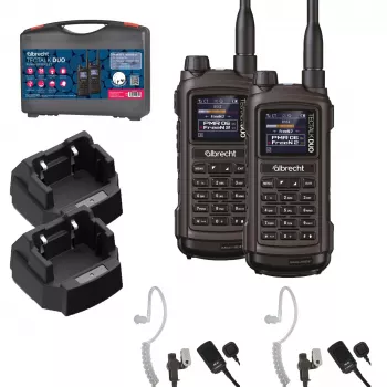 Albrecht Tectalk Duo PMR446 + Freenet 1 W ensemble de talkies-walkies avec étui rigide (lot de 2) 29148.S1