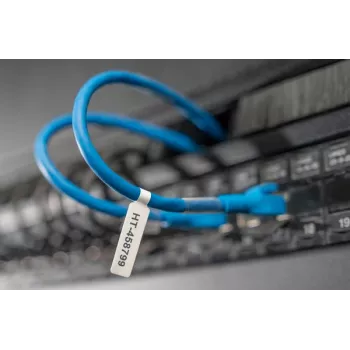 Étiquette transfert thermique HellermannTyton TAG30-55T1FL-934-WH Helatag, 30 x 20 mm, polyester blanc, autocollante, 1000 étiquettes/rouleau 596-00162