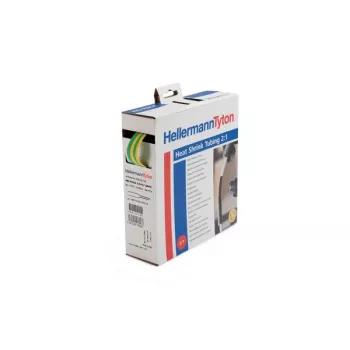 HellermannTyton boîte de gaine thermorétractable, transparente, 2:1, 1,6 mm à 0,8 mm, 10 m, polyoléfine, boîte distributrice 300-30163