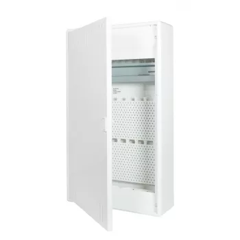 Boîtier de communication en saillie f-tronic VISION36K, 3 rangées avec prise Schuko triple, 16 A, blanc 7220215