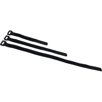 ACCESSORY BS-1 Hook and Loop Cable Tie 25x195mm, Black, 10 Pack 30006023