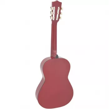 Guitare classique Dimavery AC-303 taille 1/2 rouge avec housse, accordeur, médiators et sangle pour débutants