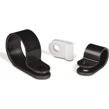 Support de serre-câbles HellermannTyton H9P PA66HS BK 100, noir, trou 4,2 mm, vis M4, PA66 stabilisé à la chaleur, 100 pièces