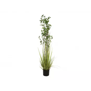 EUROPALMS arbuste persistant avec herbe, plante artificielle, 182 cm 82600185