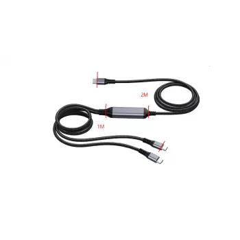 Répartiteur de charge ALLNET USB-C PD 100 W (70 W+30 W) charge uniquement, noir S217890