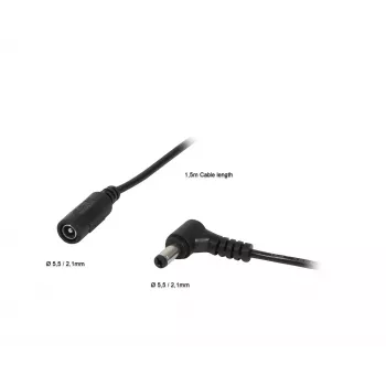 ALLNET Câble de rallonge d'alimentation DC 5,5x2,1 mm femelle vers mâle 3 m, lot de 2 (ALL-Adapt-Ext5.5-3000)