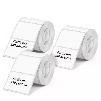 Rouleau d'étiquettes thermiques Olympia 6321 40 mm x 30 mm blanc 690 étiquettes