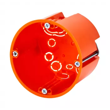 f-tronic HW Boîte d'encastrement pour cloison creuse E117, Ø 68 mm, profondeur 61 mm, sans halogène, orange 7350165