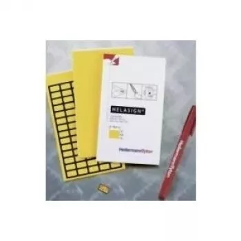 Étiquettes thermiques transférables en vinyle jaune amovibles HellermannTyton 598-92427, 44 x 10 mm, 440 étiquettes