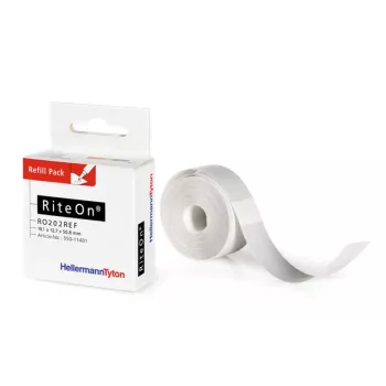 Étiquettes de recharge HellermannTyton RiteOn RO202REF-1401-WH blanches 150 pièces (550-11401)