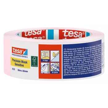 Ruban de masquage Precision Mask rose clair tesa 4333 50 m x 38 mm 04333-00020-02