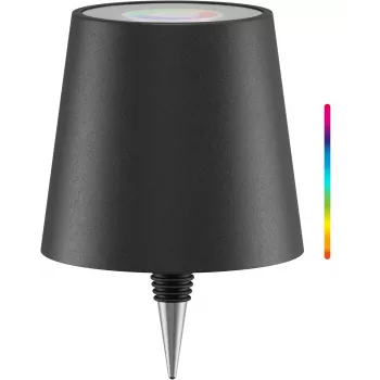 Lampe de bouteille LED sans fil Wentronic Goobay, RGBW, noire (76571)