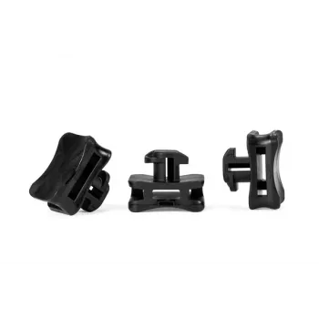 Support de collier de câbles HellermannTyton ACFM5W8PT4,5 pour rail DIN, PA66 résistant aux chocs, noir, 25 pièces 151-03245