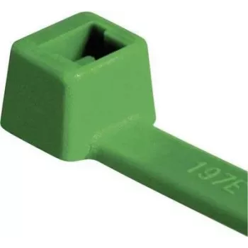 Collier de câbles HellermannTyton T18R vert, 100 x 2,5 mm, PA66, 80 N, 100 pièces (116-01815)