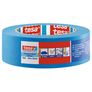 Ruban de masquage de précision tesa 4440 Outdoor UV PLUS, bleu, 38 mm x 50 m 04440-00003-00