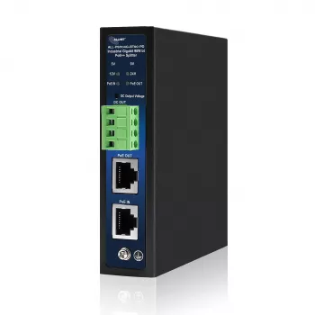 Splitter/extracteur PoE industriel ALLNET IEEE 802.3bt Type 4, 90W, sortie sélectionnable 5V/9V/12V/24V, Gigabit Ethernet, montage sur rail DIN/mural (ALL-PSI104G-BT90-PD)