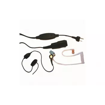 Casque intra-auriculaire mono Midland Albrecht AE 31-PT07 avec micro perche et PTT, filaire, connecteur 2 broches, noir 41990