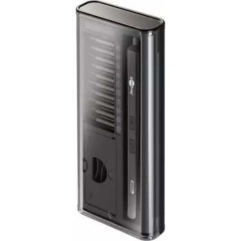 Goobay 77838 Tournevis de précision électrique avec batterie, 20 pièces, LED