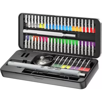 Goobay 77839 Tournevis de précision électrique avec batterie, 50 pièces, LED