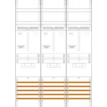 Tableau de compteurs F-TRONIC 3 champs Z31B H=1050mm 3-3.HZ 7141305