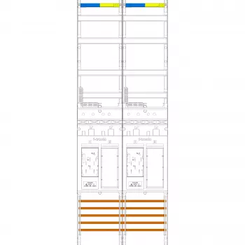 f-tronic tableau de compteurs 2 champs ER29 H=1350mm 2-eHZ 2 Res. 7143002 1 (7143002)