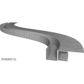 SYNERGY21 S21-LED-PR00002 profilé LED 200 cm, acier galvanisé TYP-A Flex