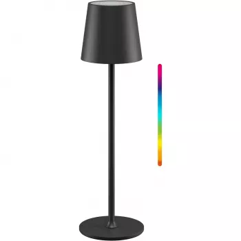 Lampe de table LED sans fil Goobay Wentronic, taille M, 38 cm, RGBW, noire (76569)